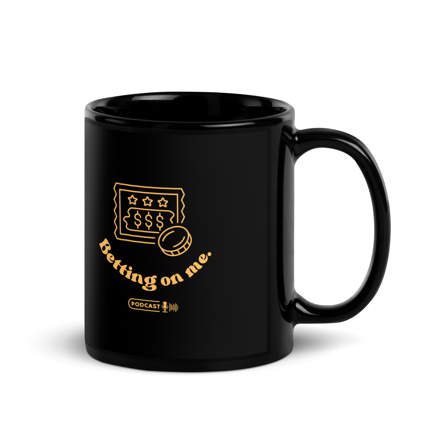BOM Black Glossy Mug