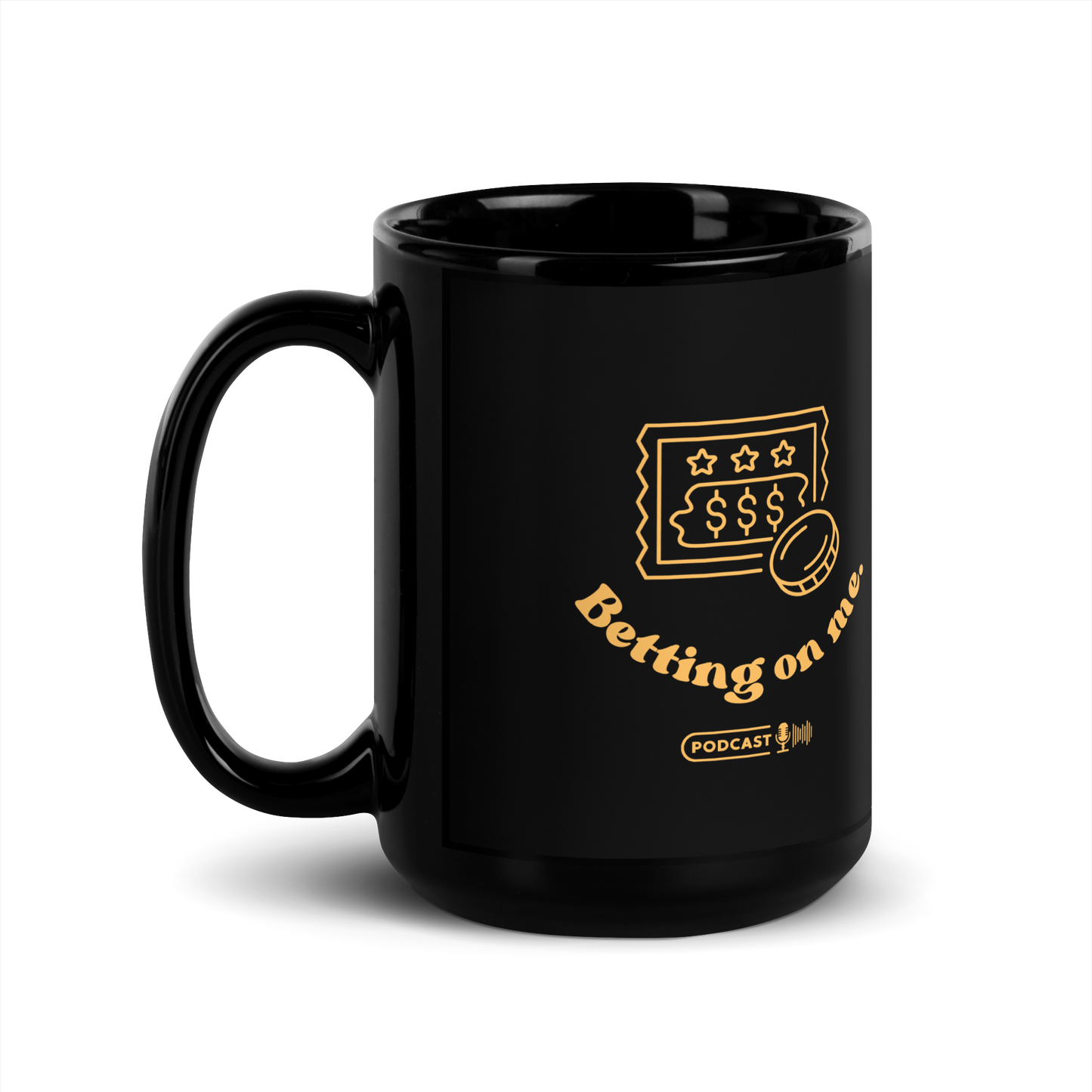 BOM Black Glossy Mug
