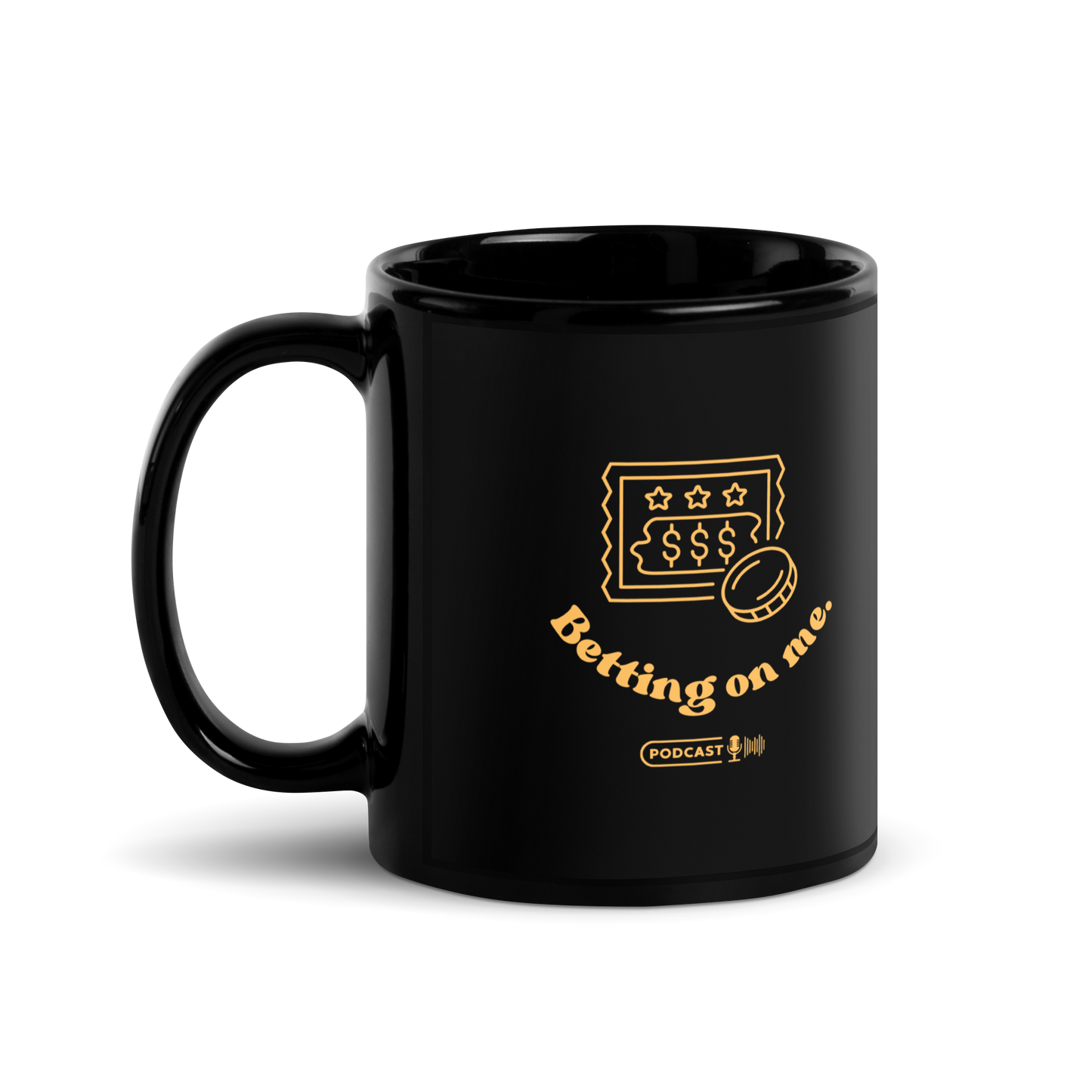 BOM Black Glossy Mug