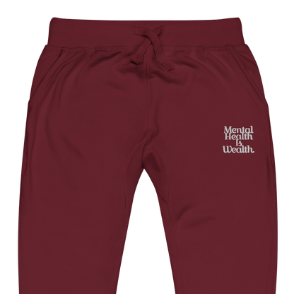 MENTAL HEALTH IS WEALTH Unisex sweatpants
